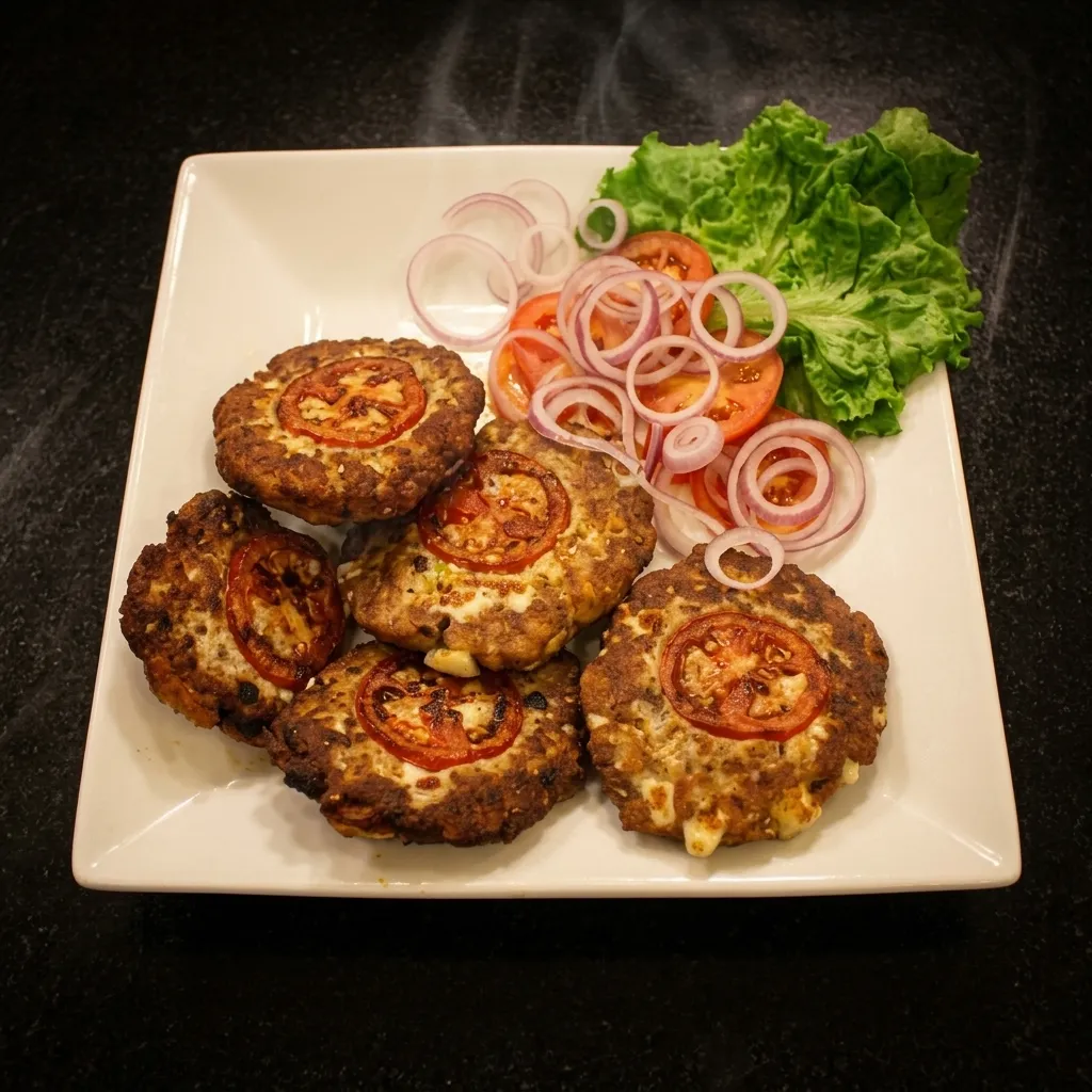 Peshawari chapli kebab at Afghan Chatkhara Restaurant, Castleridge, Calgary