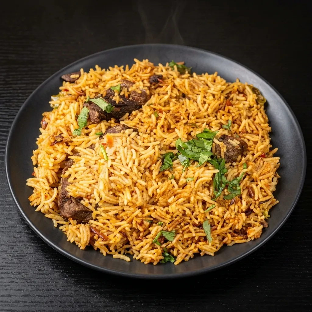 Chicken biryani at Afghan Chatkhara Restaurant in Castleridge, Calgary