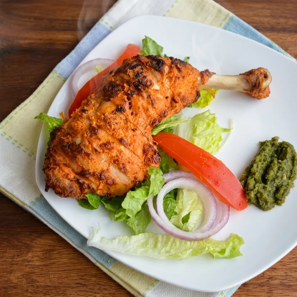 Tandoori chicken leg at Afghan Chatkhara Restaurant in Castleridge, Calgary
